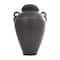 15" Black Ceramic Amphora Vase with Speckled Texture & Ring Handles
